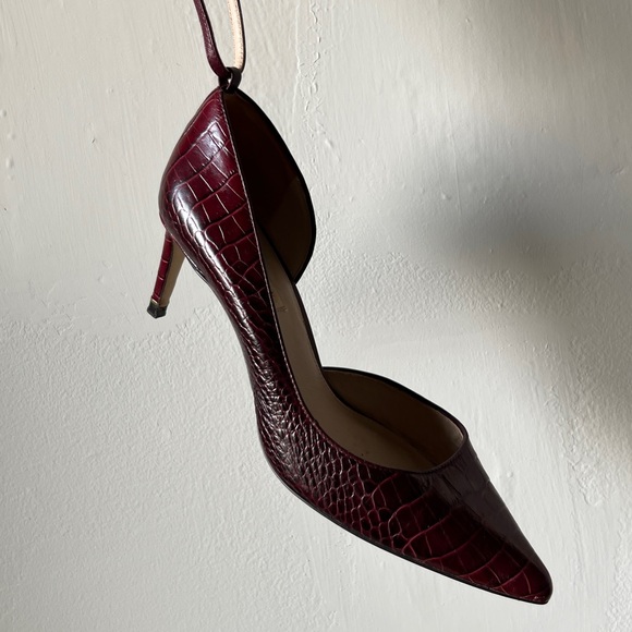 Massing Dutti Crocodile Leather D’Orsay Pumps - Picture 1 of 6